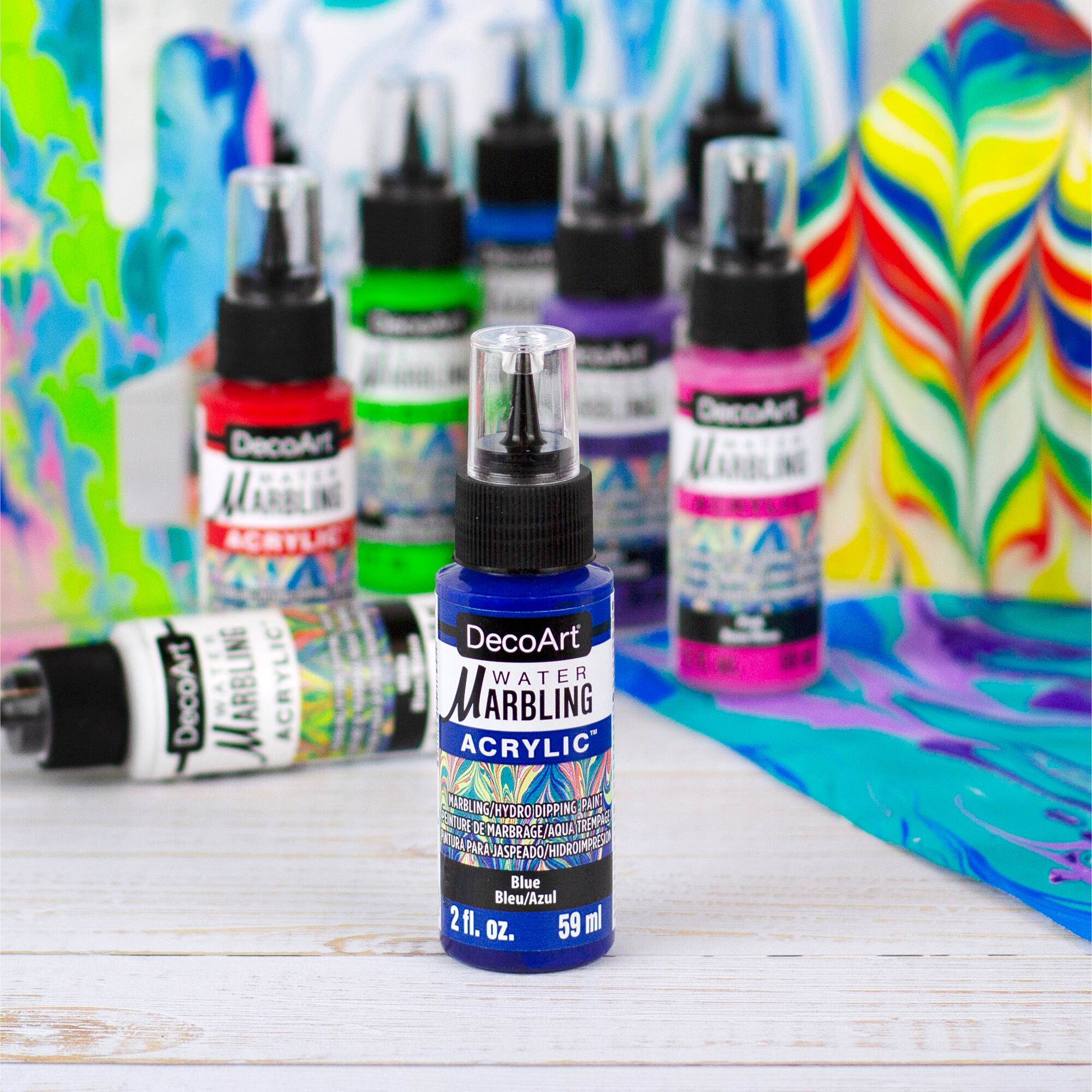 12 Pack: DecoArt® Water Marbling Acrylic™ Paint, 2oz.